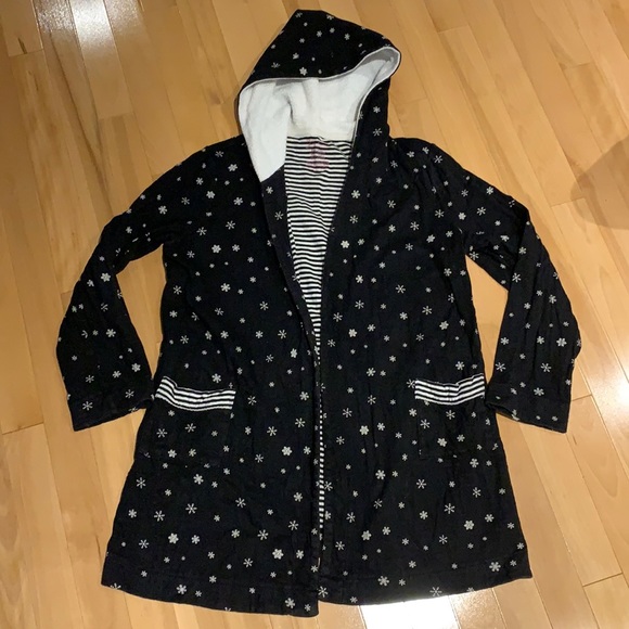 🧸2/$40 Ladies Faded Glory Snowflake hooded housecoat - size Small - Picture 1 of 12